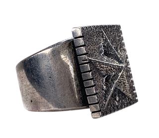 Silver Tufa Cast Ring | Artisan Handmade