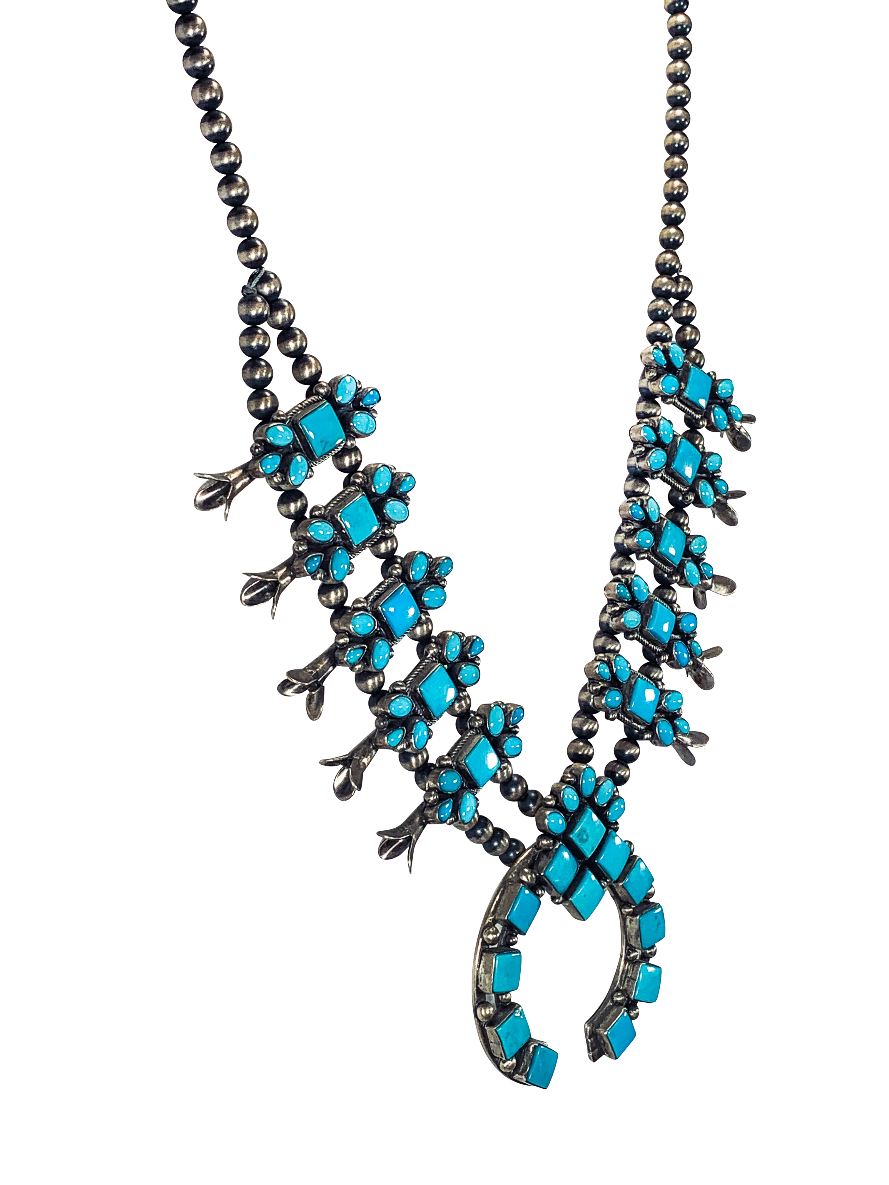 Large Lariat Blossom Turquoise Squash Necklace – The Bevel Label