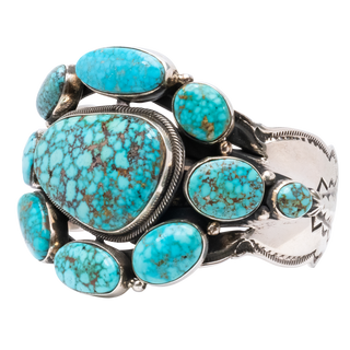 Highgrade Kingman Turquoise Cuff | Aaron Toadlena