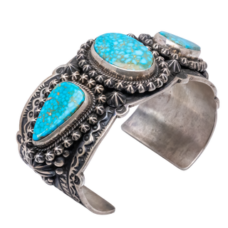 High-Grade Kingman Turquoise Cuff | Happy Piasso