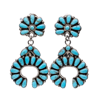 Kingman Turquoise Cluster Earrings | Zeta Begay