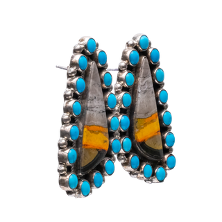 Sleeping Beauty Turquoise & Bumble Bee Jasper Earrings | Geraldine James