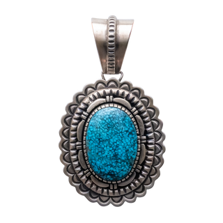 Webbed Kingman Turquoise Pendant | Bernice Bonney