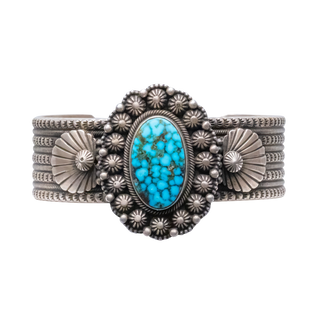 Birdseye Kingman Turquoise Cuff | M&R Calladitto