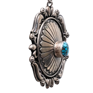 Candelaria Turquoise Concho Pendant | Danny Clark