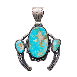 Pilot Mountain Turquoise Naja Pendant | Ronald Tom