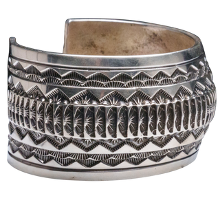 Sterling Silver Stamped Cuff | Marc Anita