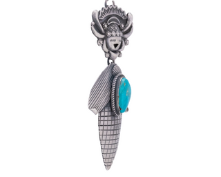 Royston Turquoise Corn Maiden Pendant | Ronald Tom