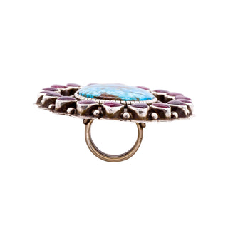 Kingman Turquoise & Spiny Oyster Shell Ring | Terry Martinez